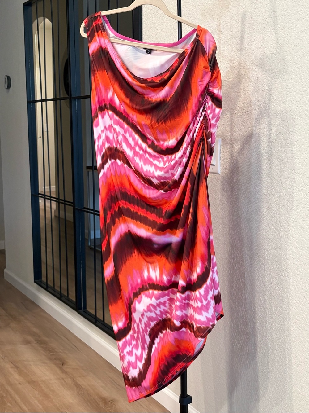VENUS Pink-Trim Multicolor Dress Top